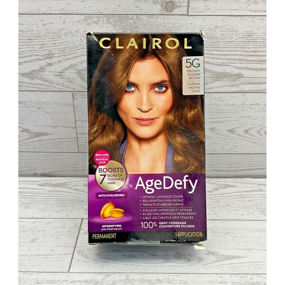 Clairol Age Defy 5G MEDIUM GOLDEN BROWN Shade Permanent Hair Color